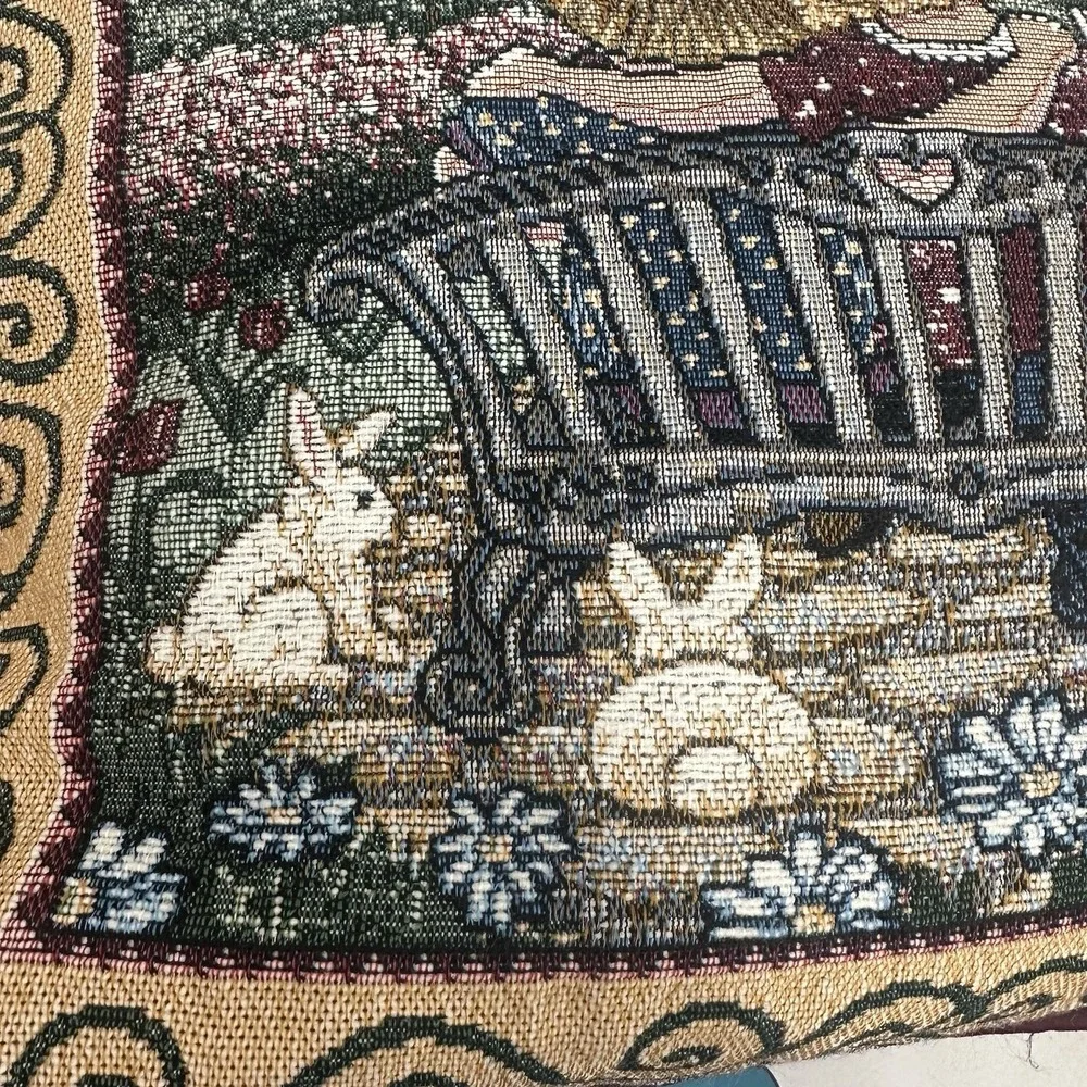 Throw Pillow American Weavers Tapestry Garden Sisters Love Gift 15